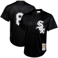 Men's Mitchell & Ness Bo Jackson Black Chicago White Sox Cooperstown Collection Big & Tall Mesh Batting Practice Jersey