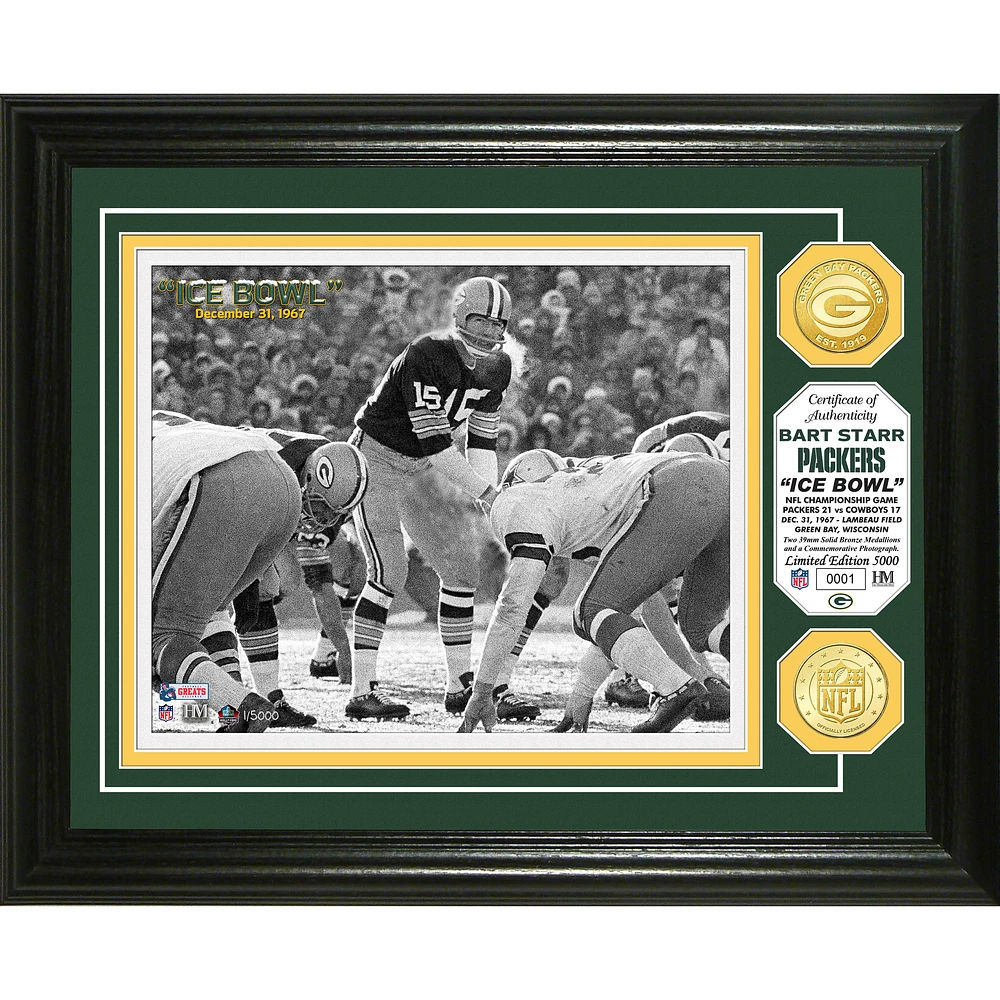 Highland Mint Bart Starr Green Bay Packers Player Impact Photomint