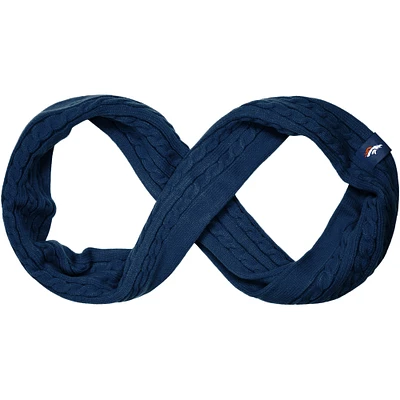 Women's Navy Denver Broncos Cable Knit Infinity Scarf