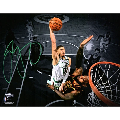 Jayson Tatum Boston Celtics Autographed 11'' x 14'' Dunking Spotlight Photograph