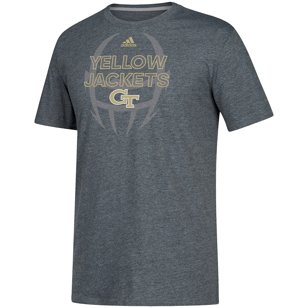 Men's adidas Gray Georgia Tech Yellow Jackets Regular Season Games Go To climalite T-Shirt