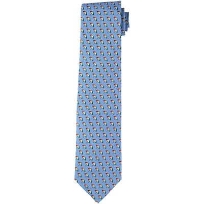 Men's Vineyard Vines Light Blue Arnold Palmer Umbrella Logo Tie