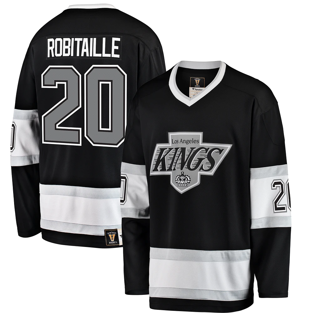 Men's Fanatics Luc Robitaille Black Los Angeles Kings Premier Breakaway Retired Player Jersey