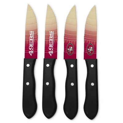 San Francisco 49ers 4-Piece Stainless Steel Steak Knife Set