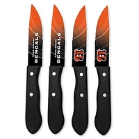 Cincinnati Bengals 4-Piece Stainless Steel Steak Knife Set