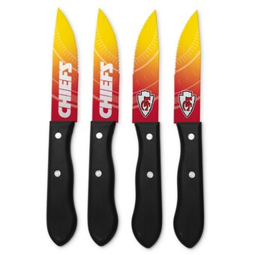 Kansas City Chiefs 4-Piece Stainless Steel Steak Knife Set