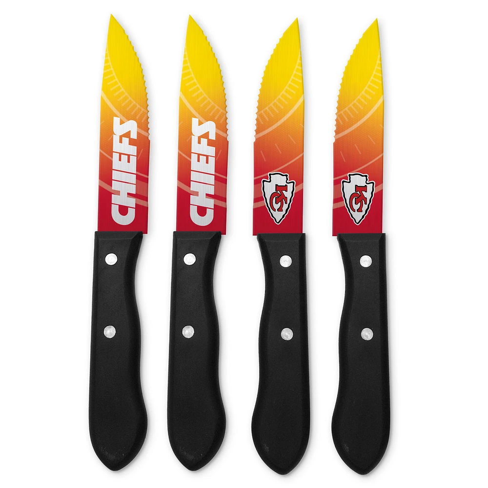 Kansas City Chiefs 4-Piece Stainless Steel Steak Knife Set