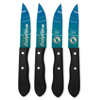 Miami Dolphins 4-Piece Stainless Steel Steak Knife Set