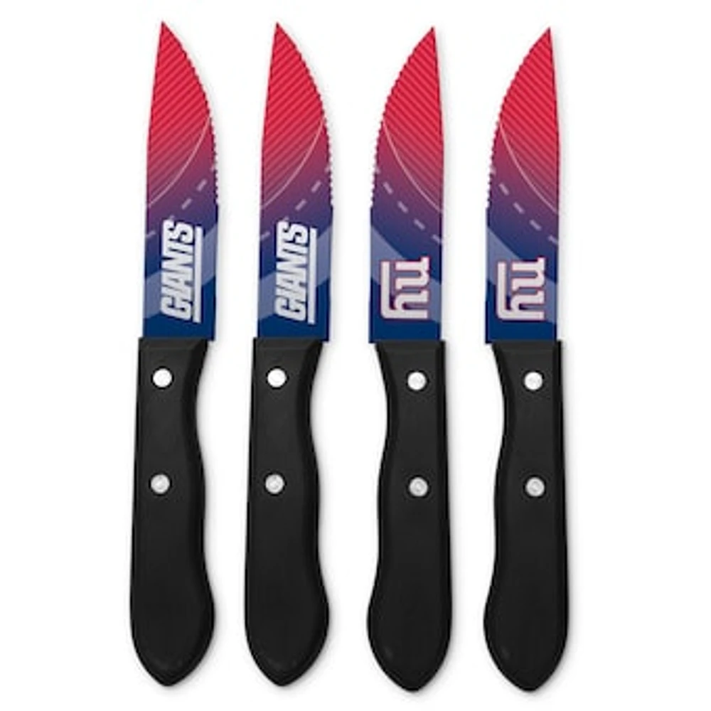 New York Giants 4-Piece Stainless Steel Steak Knife Set