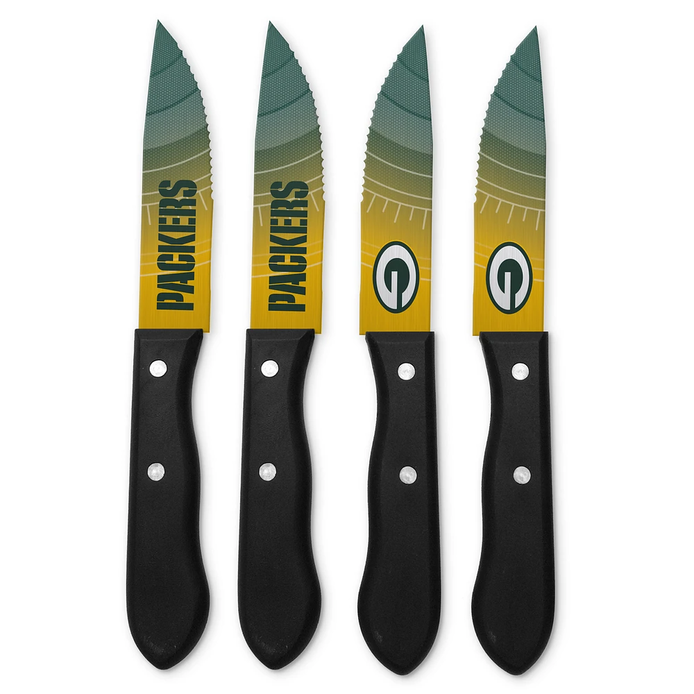 Green Bay Packers 4-Piece Stainless Steel Steak Knife Set