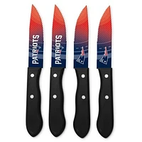 New England Patriots 4-Piece Stainless Steel Steak Knife Set