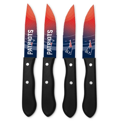 New England Patriots 4-Piece Stainless Steel Steak Knife Set