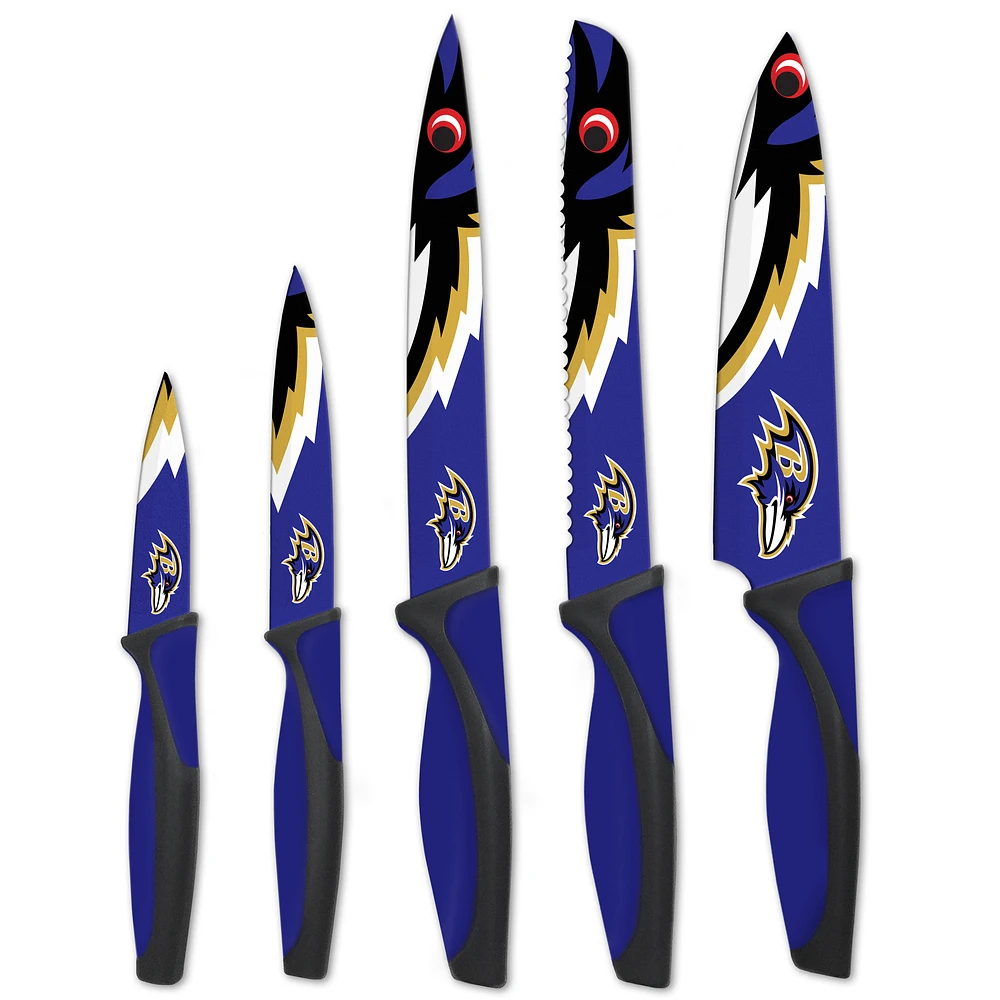 Baltimore Ravens 5-Piece Stainless Steel Cutlery Knife Set