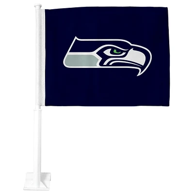 Blue Seattle Seahawks Premium Double-Sided Car Flag