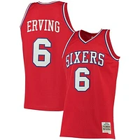 Men's Mitchell & Ness Julius Erving Red Philadelphia 76ers 1982/83 Big Tall Hardwood Classics Swingman Jersey