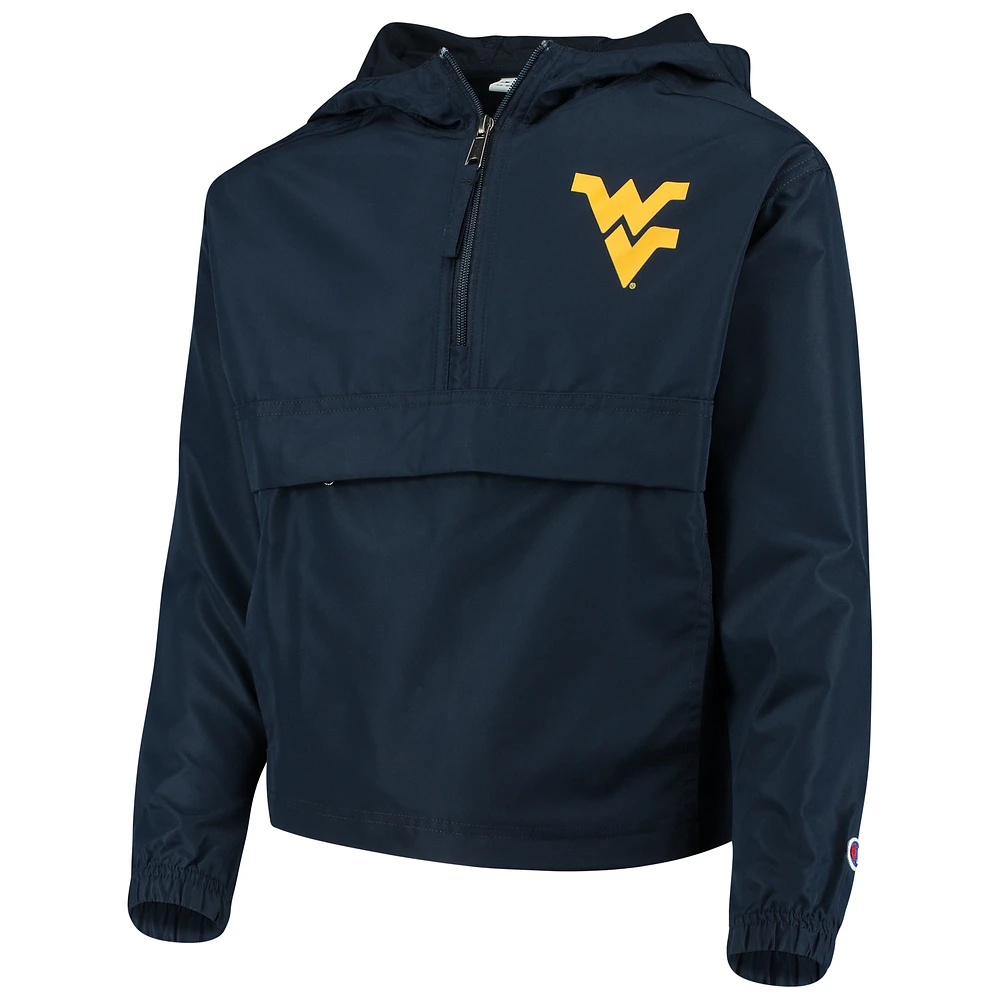 Youth Champion Navy West Virginia Mountaineers Pack & Go Windbreaker Jacket