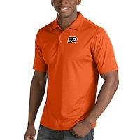 Men's Antigua Orange Philadelphia Flyers Inspire Desert Dry Polo