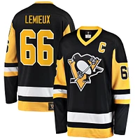 Men's Fanatics Mario Lemieux Black Pittsburgh Penguins Premier Breakaway Retired