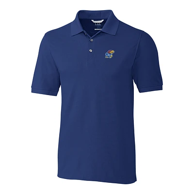 Men's Cutter & Buck Royal Kansas Jayhawks Collegiate Big & Tall Advantage DryTec Polo