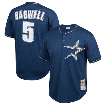 Youth Mitchell & Ness Jeff Bagwell Navy Houston Astros Cooperstown Collection Mesh Batting Practice Jersey