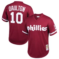 Youth Mitchell & Ness Darren Daulton Burgundy Philadelphia Phillies Cooperstown Collection Mesh Batting Practice Jersey