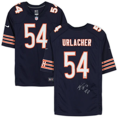 Brian Urlacher Chicago Bears Autographed Nike Navy Game Jersey with "HOF 2018" Inscription