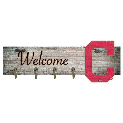 Cleveland Indians 24" x 6" Mounted Coat Hanger