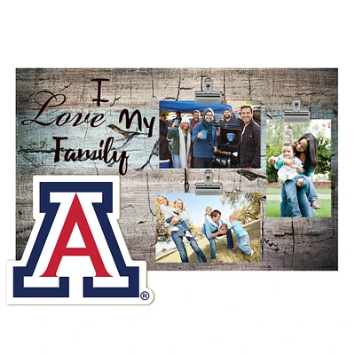 Arizona Wildcats 11" x 19" I Love My Family Clip Photo Frame