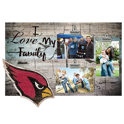 Arizona Cardinals 11" x 19" I Love My Family Clip Photo Frame