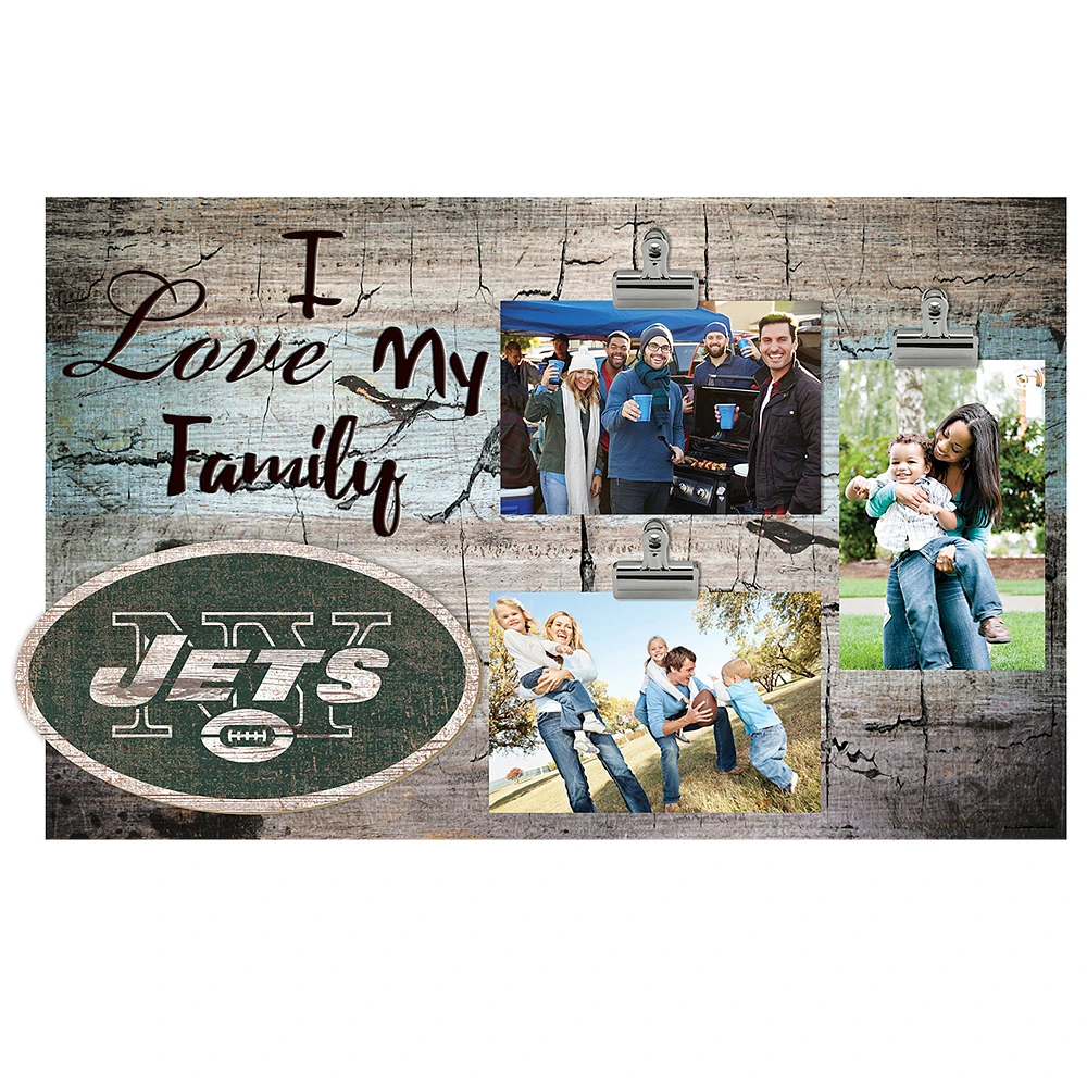 New York Jets 11" x 19" I Love My Family Clip Photo Frame
