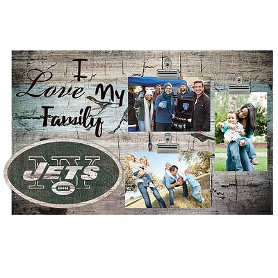 New York Jets 11" x 19" I Love My Family Clip Photo Frame