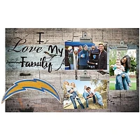 Los Angeles Chargers 11" x 19" I Love My Family Clip Photo Frame