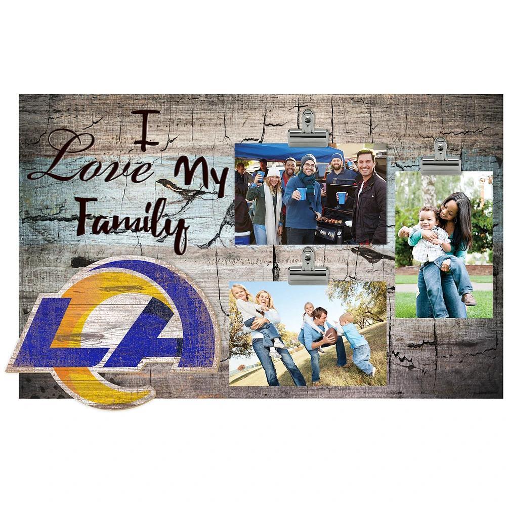 Los Angeles Rams 11" x 19" I Love My Family Clip Photo Frame