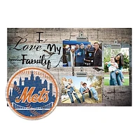 New York Mets 11" x 19" I Love My Family Clip Photo Frame