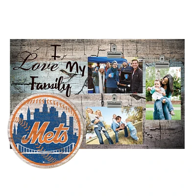 New York Mets 11" x 19" I Love My Family Clip Photo Frame