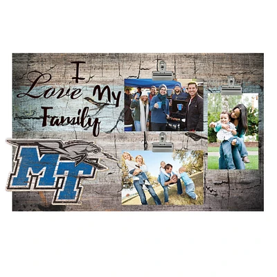 MTSU Blue Raiders 11" x 19" I Love My Family Clip Photo Frame