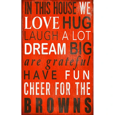 Cleveland Browns 11" x 19" In This House Sign