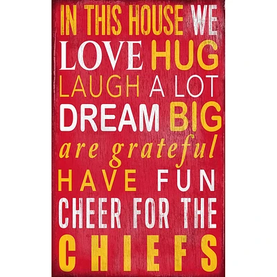 Kansas City Chiefs 11" x 19" In This House Sign