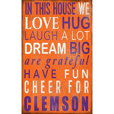 Clemson Tigers 11" x 19" In This House Sign