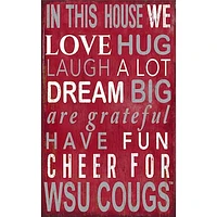 Washington State Cougars 11" x 19" In This House Sign