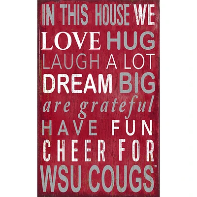 Washington State Cougars 11" x 19" In This House Sign