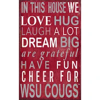 Washington State Cougars 11" x 19" In This House Sign