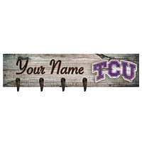 TCU Horned Frogs 24" x 6" Personalized Mounted Coat Hanger