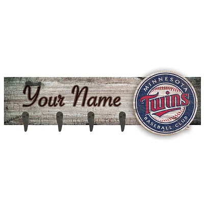 Minnesota Twins 24" x 6" Personalized Mounted Coat Hanger