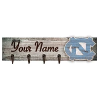 North Carolina Tar Heels 24" x 6" Personalized Mounted Coat Hanger