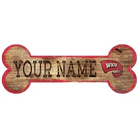 Western Kentucky Hilltoppers 12" x 6" Personalized Dog Bone Sign