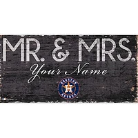 Houston Astros 12" x 6" Personalized Mr. & Mrs. Sign