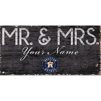 Houston Astros 12" x 6" Personalized Mr. & Mrs. Sign