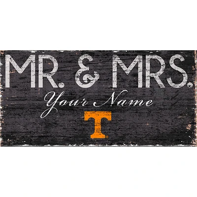 Tennessee Volunteers 12" x 6" Personalized Mr. & Mrs. Sign