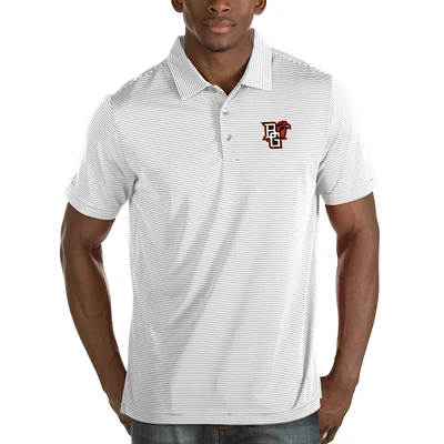 Men's Antigua White Bowling Green St. Falcons Quest Desert Dry Big & Tall Polo